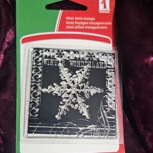 Winter Wonderland Snowflake Mini Clear Stamp